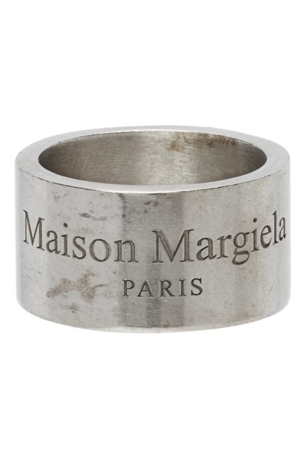 Silver Wide Logo Ring
