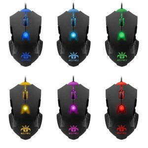 aLLreli 8200 DPI High Precision Programmable Wired USB Laser Gaming Mouse 