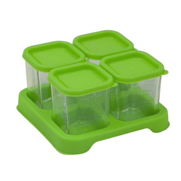 Fresh Baby Food Glass Cubes (4oz/4pk) - Green
