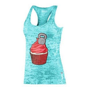 Women's Cupcake and Kettlebell Graphic Tank(4 colors)