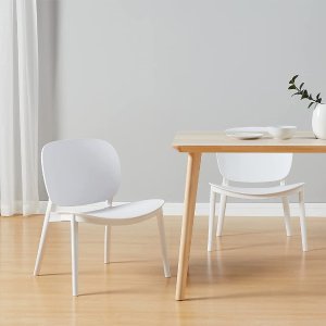 史低价：CangLong 现代简约餐椅 白色款 2件装