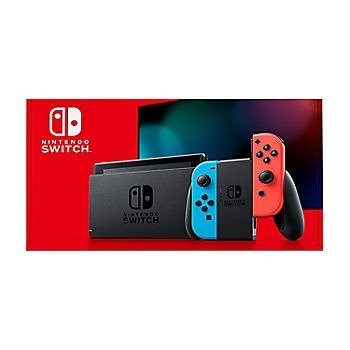 Switch with Neon Blue and Neon Red Joy-Con