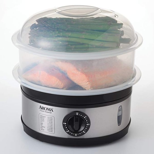 Aroma Housewares 5-Quart Food Steamer, Stainless Steel