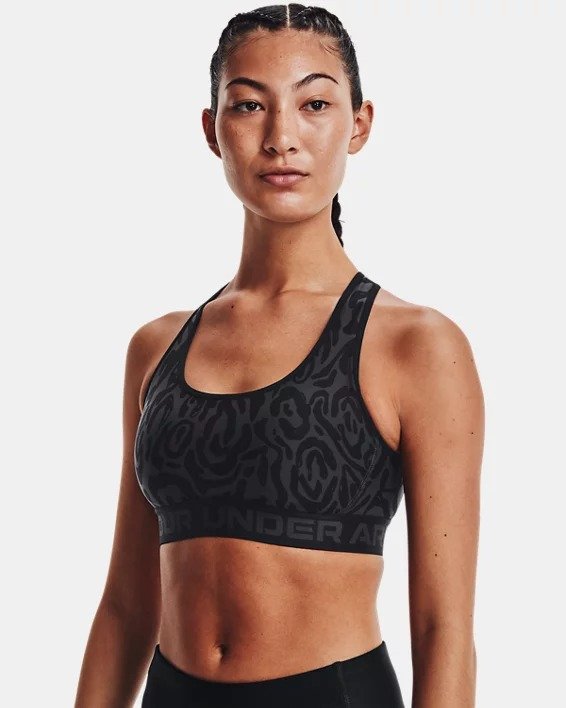 Women's Armour® Mid Crossback Mid Printed Sports Bra