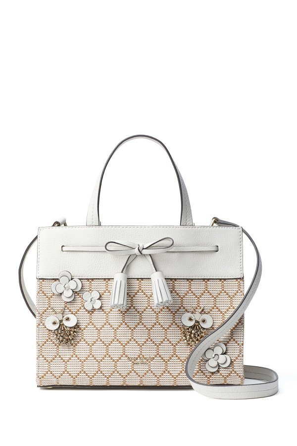 hayes bee embellished satchel bag