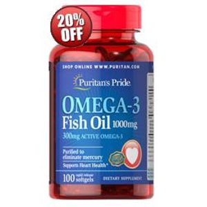普瑞登 Omega-3 深海鱼油 1000 mg规格，100粒