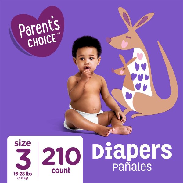 Diapers, Size 3, 210 Diapers