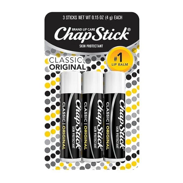 Classic Original Lip Balm Tubes, Lip Care - 0.15 Oz (Pack of 3)