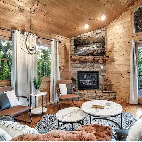 全新现代烟雾山度假小木屋-迷人的景色 - 盖林柏格Gatlinburg的小木屋 出租 田纳西州 美国