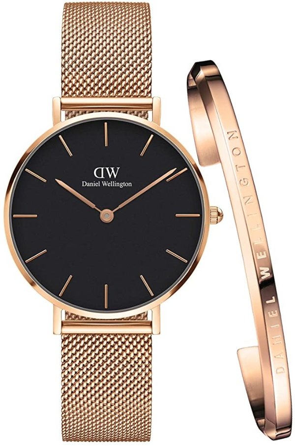 Wellington Gift Set, Petite Melrose 32mm Rose Gold Watch with Classic Bracelet, Size Small
