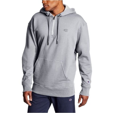 ChampionMen s Powerblend Fleece Quarter-Zip Hoodie