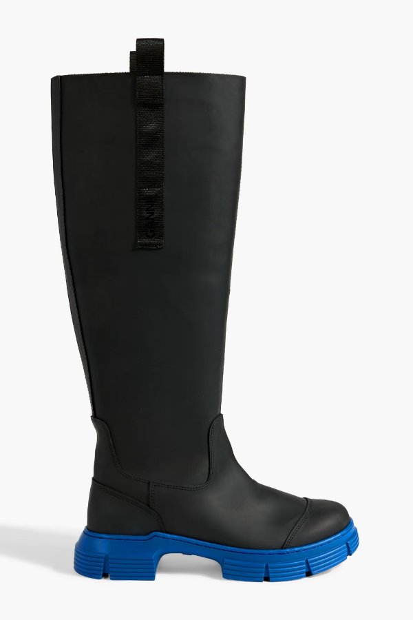 Two-tone rubber rain boots