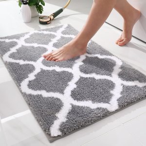 OLANLY Bathroom Rugs, Soft and Absorbent Microfiber
