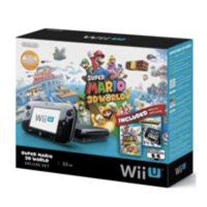 Wii U 32GB Black Deluxe Set w/ Super Mario 3D World & Nintendo Land