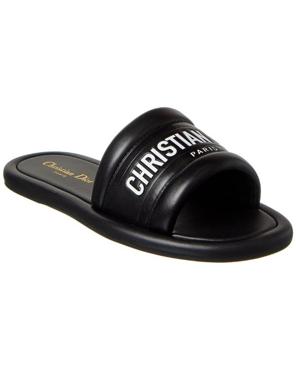 Every-D Leather Slide / Gilt