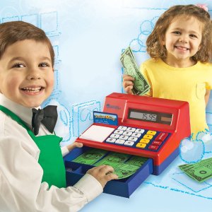 Learning Resources 儿童计算机收银机玩具 带纸币