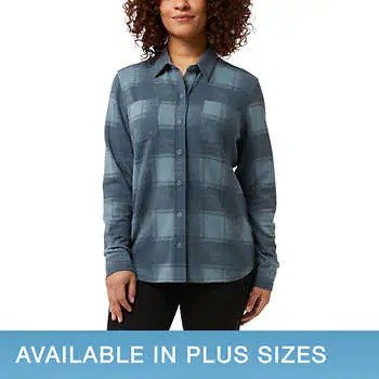 Ladies' Cozy Knit Button-Up Shirt