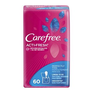 Carefree Body Shape Thin To-Go Pantiliners-Unscented-60 ct