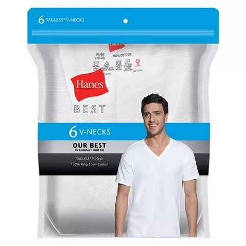Hanes男士上衣6件