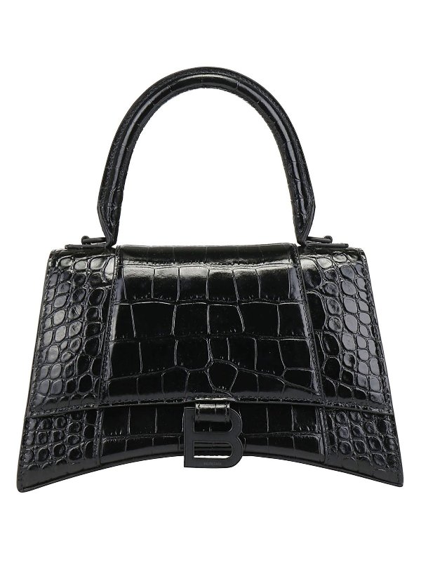 Hourglass Small Embossed Tote Bag - Cettire