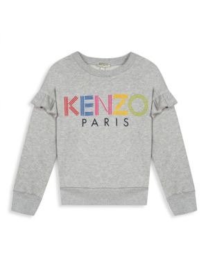 Kenzo - Little Girl's & Girl's Ruffle-Sleeve Logo Sweatshirt