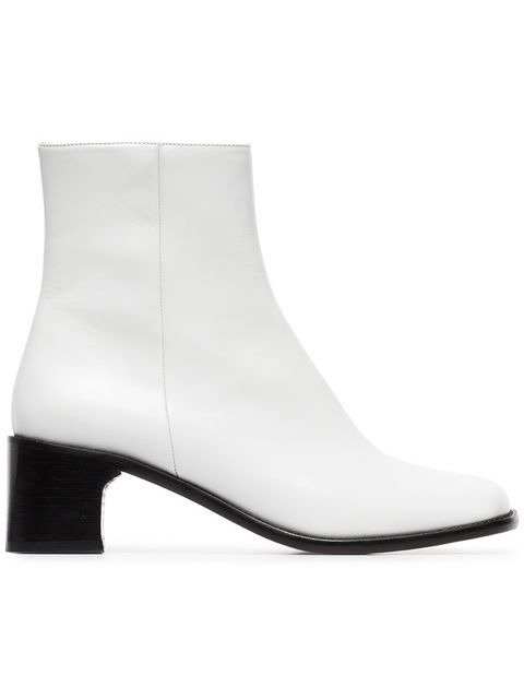Jeane 55 square toe leather ankle boots