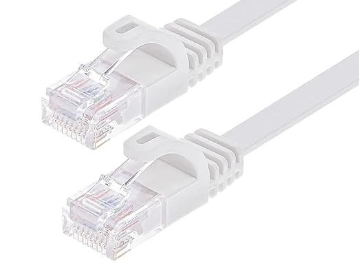 Flat Cat6 Ethernet Patch Cable - Snagless, 550MHz, UTP, 30AWG, 10 Feet, Black - Flexboot Series