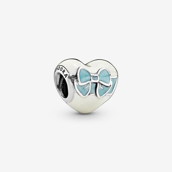 White Day Love Charm in Sterling Silver