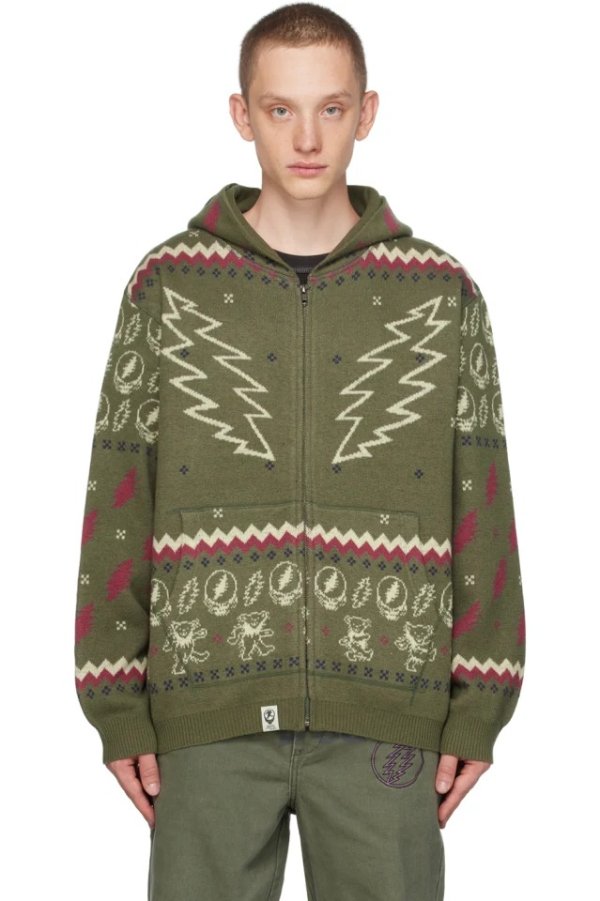 Green Iconography Sweater