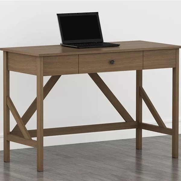 Real Living Villa Park Acorn Brown Single Drawer Desk - Big Lots