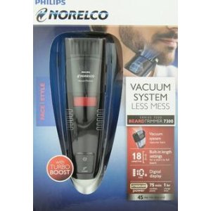Philips Norelco BeardTrimmer 7300, vacuum trimmer with adjustable length settings QT4070/41