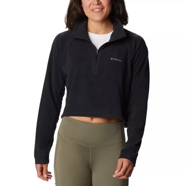 Women's Glacial Cropped II Sportswear Fleece 1/2-Zip Top