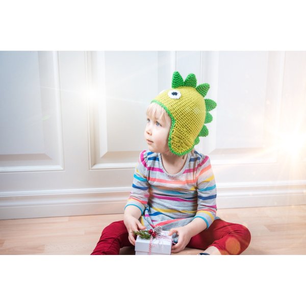Dino-Hat, Crochet Kit, Size 1-2yrs by Repeat Crafter Me