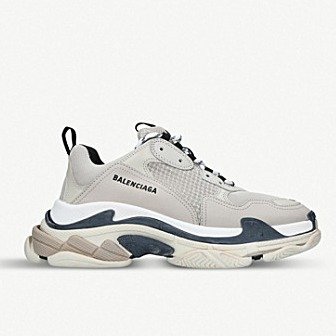 Triple S leather and mesh sneakers