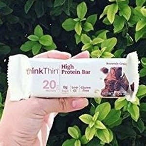 thinkThin High Protein Bars, Brownie Crunch, 2.1 oz Bar (10 Count)