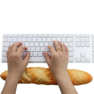 Litop Keyboard Pad Wrist Pad Yellow Color Bread Shape Soft Wrist Rests for Keyboards (Bread Shape)
