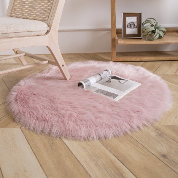 3x3 粉色毛绒地毯