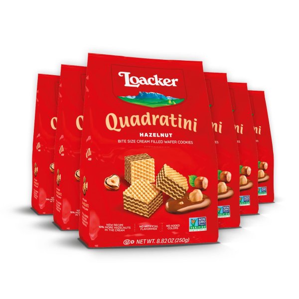 Quadratini 榛子口味威化饼干 250g 6包