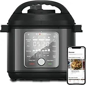 Pro Plus Wi-Fi Smart 10-in-1, Pressure Cooker, Slow Cooker, Rice Cooker, Steamer, Saute Pan, Yogurt Maker, Warmer, Canning Pot, Sous Vide, Includes App with Over 800 Recipes, 6 Quart
