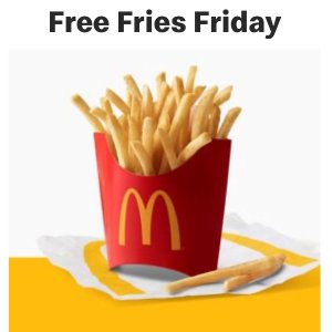 McDonald's 周五免费薯条活动回归