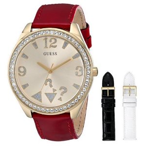 GUESS Women's Interchangeable Wardrobe Gold-Tone Watch U0352L4