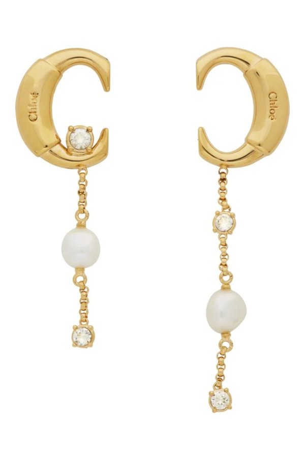 Gold 'C' Darcey Earrings