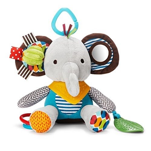 Bandana Buddies Baby Activity and Teething Toy with Multi-Sensory Rattle and Textures, Elephant