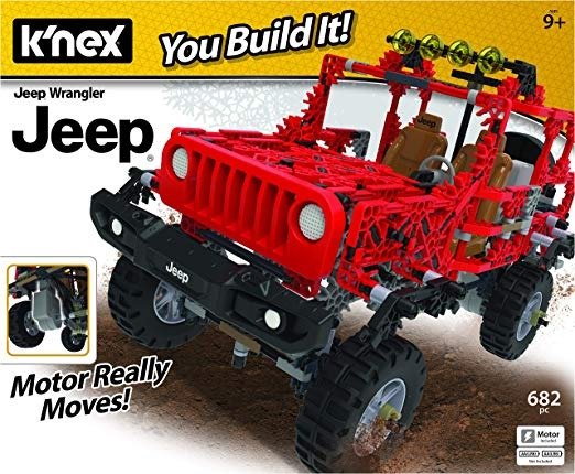 K'nex Jeep Wrangler Building Set - 682 Parts - Authentic Battery Powered Motorized Replica - STEM Toy - Ages 7 & Up