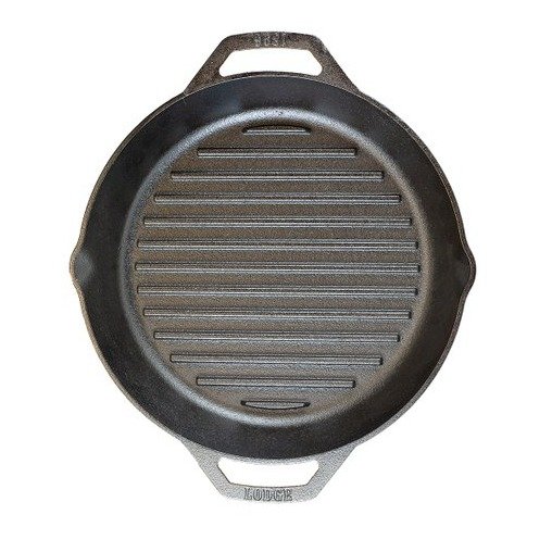 12'' Dual-Handle Cast Iron Grill Pan
