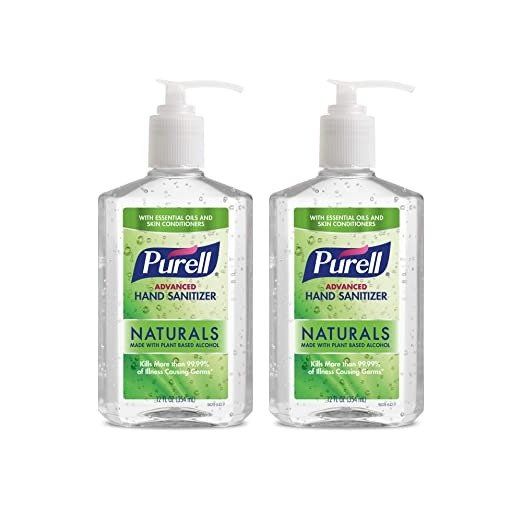 - 9629-02-ECINAdvanced Hand Sanitizer Naturals with Plant Based Alcohol, Citrus scent, 12 fl oz Pump Bottle (Pack of 2)- 9629-06-EC