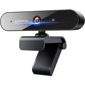 DEPSTECH 2K QHD Webcam with Dual Microphone