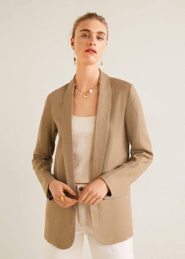 Structured linen jacket - Women | OUTLET USA