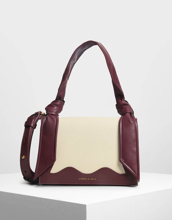Prune Knot Detail Handle Bag | CHARLES & KEITH US