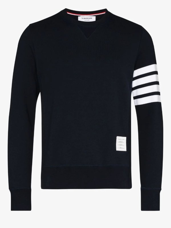 blue 4-Bar stripe cotton sweatshirt | Browns